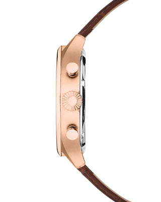 COVER Chapman Chrono Watch Leather Blue, Rose Gold