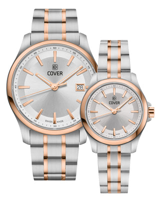 COVER Marville Lady Steel Watch Silver, Bicolor Silver Rose Gold