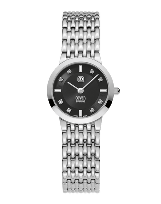COVER Langham Diamond Mini Black, Silver Color Watch