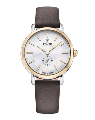 COVER Pearl Dreams White, Brown Leather, Bicolor Gold