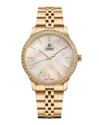 COVER Saraya Crystals Watch White, Gold