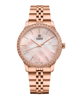 COVER Saraya Crystals, Rose Gold Watch