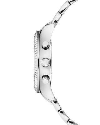 COVER Valentina Chrono Watch Crystals White Pearl, Silver