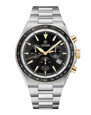 COVER Iconosteel Chrono Watch Black, Bicolor