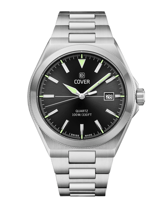 COVER Iconosteel Watch Black, Silver Color