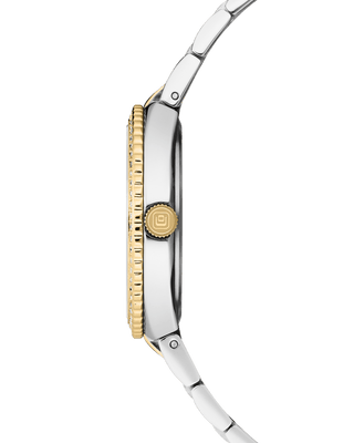 COVER Jumeira Crystals White Pearl, Bicolor Silver Gold Watch